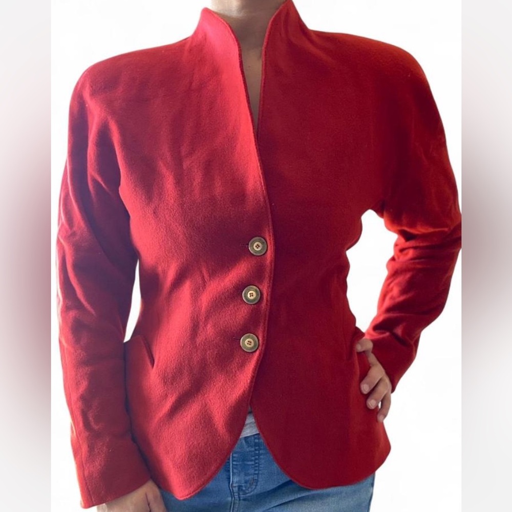 Red Vintage 80s Blazer